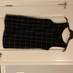 Gap Black and White Plaid Dress NWT